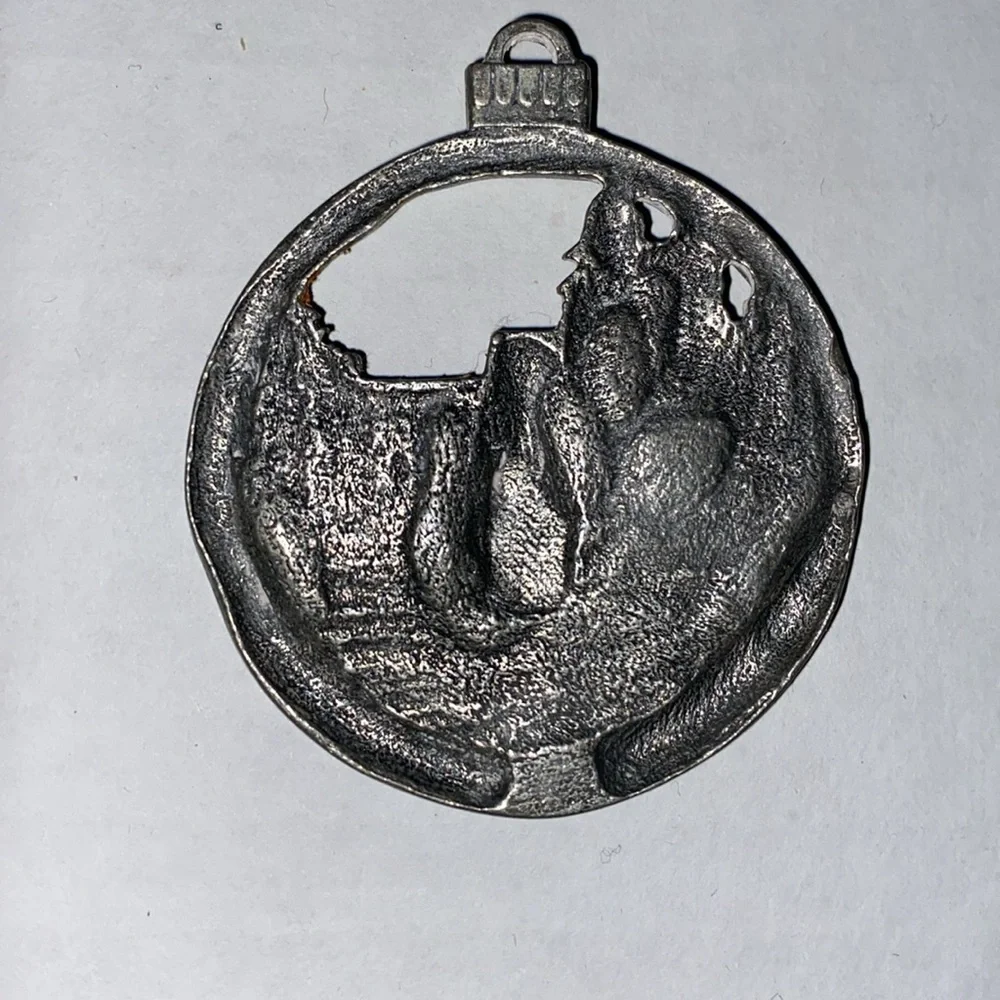 VTG Style 2007 Reminisce Magazine Pewter Collector Ornament Snow Sled